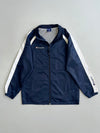 Champion Script Logo Windbreaker Jacket Mesh Lined Navy White Colorblock Size 150. (M)