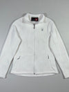 Spyder White Ribbed Full-Zip Fleece Jacket Women’s (S)