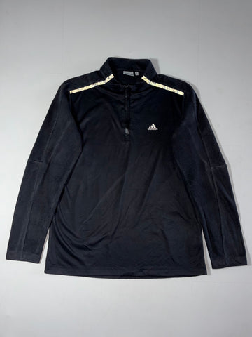 Adidas Fleece Half-Zip Pullover – Black  (M)