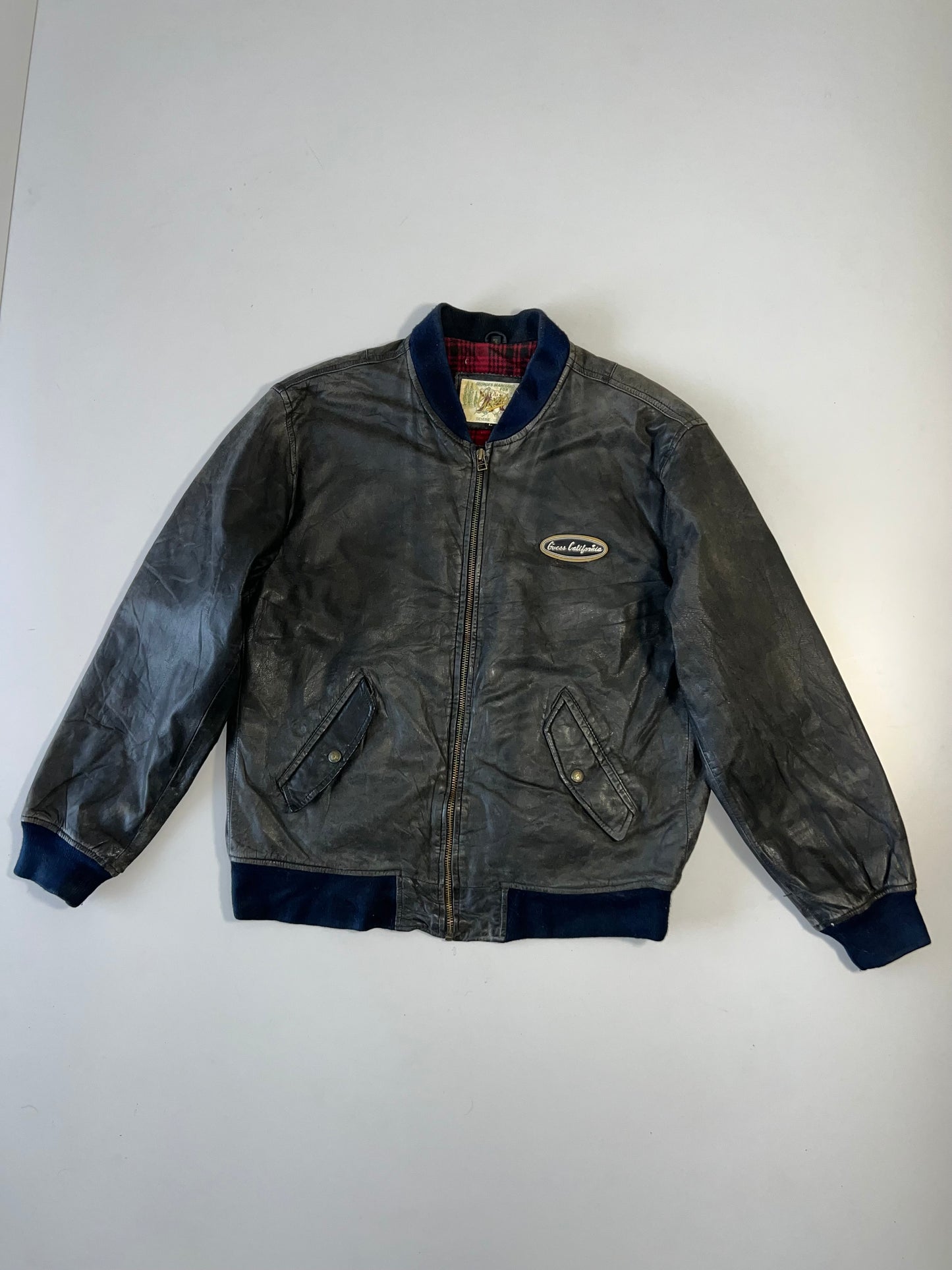 ZGuess Authentic Original Leather Jacket (RARE) (L)