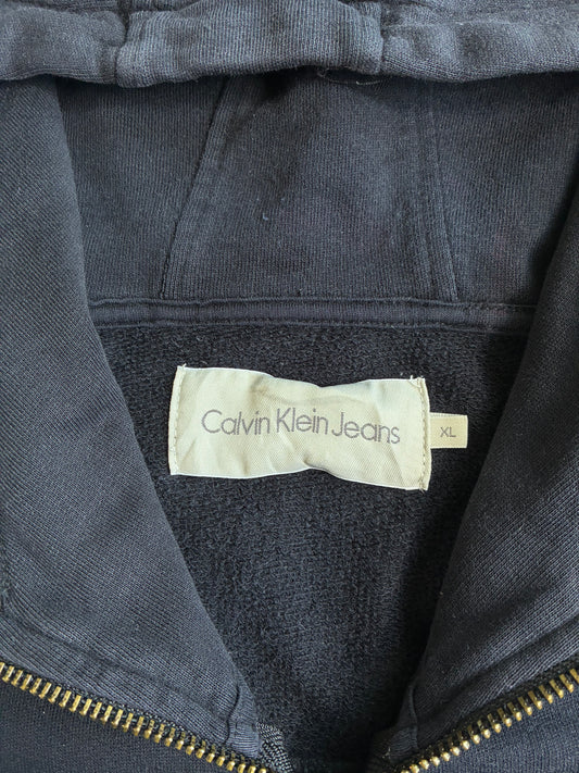 Calvin Klein Jeans Navy Full-Zip Hoodie – (XL)