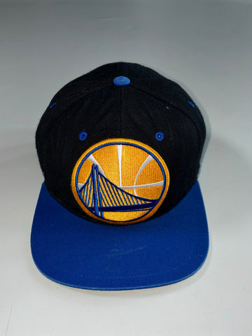 Vintage Mitchell And Ness Warriors Black Blue Snapback Cap (Adjustable)