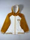 Inter Play Mustard & White Fleece Varsity Hooded Jacket  (XL/2XL)