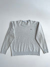 Lacoste Light Grey Knit Crewneck Sweater (M)
