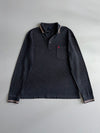 Burberry London Long Sleeve Polo Shirt Charcoal Grey (L)