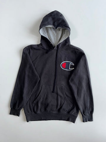 Champion | Vintage Black Big C Logo Hoodie (M)