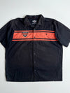 Harley-Davidson Genuine MotorClothes Black/Orange Striped Button-Up Shirt (2XL)