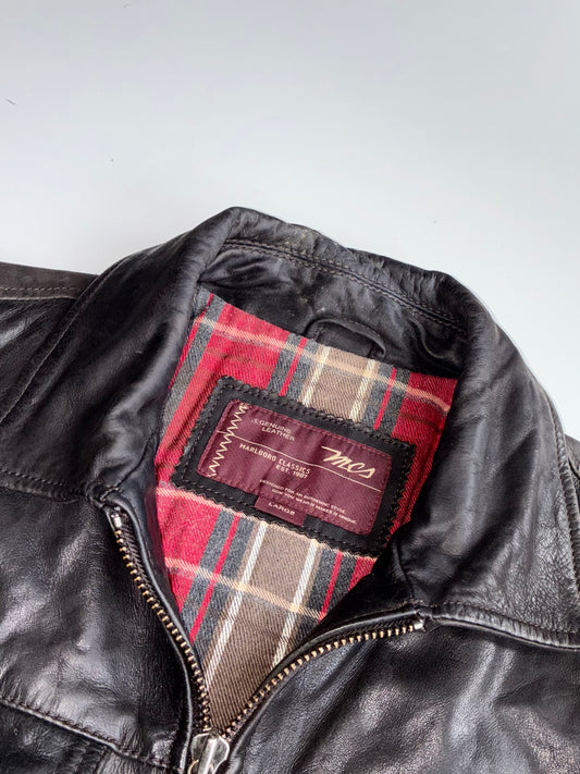 Vintage Marlboro Classics Genuine Leather Utility Jacket  Black (L)