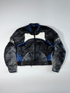 FLM Greyhound Leather Motorcycle Racing Jacket (M)