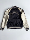 Top Girl Black & Gold Satin Bomber Jacket “Top Girl” Embroidered (Size S)