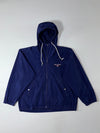 Vintage 90s Polo Sport Ralph Lauren Navy Hooded Cotton Jacket (XL)