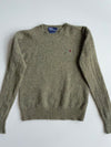 Polo Ralph Lauren Sage Green 100% Wool Crewneck Sweater (S)