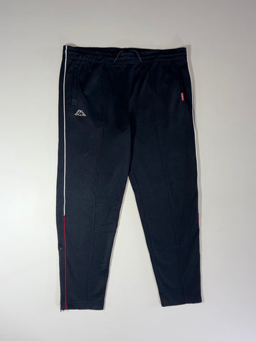 Vintage Kappa Track Pants – Black/Red Piping (W:38) (L:39)