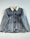 Vintage Dickies Acid Wash Sherpa Collar Denim Jacket (M)