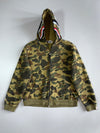 BAPE A Bathing Ape 1st Camo Shark Full Zip Hoodie Green Camo Double Zip (M/L)