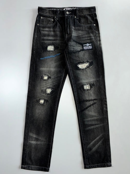 Struggle Gear “Doing Fight” Distressed Jeans (W:30 |L:42)