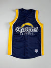 Chargers Caldwell Sleeveless Baseball Jersey – Navy & Gold (S/M)