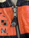 Vintage Harley-Davidson Racing #64 Leather Trim Biker Vest (XL)