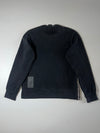 Adidas Chest Logo Crewneck Sweatshirt with Side Zip Detail — Black  (S)