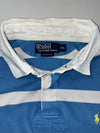 Polo Ralph Lauren Custom Fit Striped Rugby Polo - Blue/White (2XL)