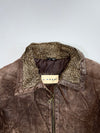 J. khaki Premium Original Leather Jacket (M)