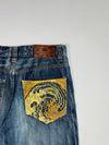 Big Train Japanese-Inspired Dark Wash (Back Pocket) Embroidered Denim (W:34|L:43)