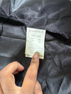 Gabba | Black Leather Jacket – Quilted Shoulder Four Pocket | (S/M)