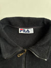 Vintage Fila Black Fleece Quarter-Zip Embroidered Logo Sweatshirt (2XL)