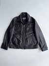 Schott N.Y.C. Cowhide Leather Trucker Jacket Made in USA, Genuine Full-Grain Leather (2XL)
