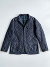 Polo Ralph Lauren Navy Quilted Blazer Jacket with Tartan Lining (M)