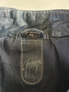 Vintage Gipsy Navy Blue Leather Racer Jacket – Contrast Stitch Women’s (S)
