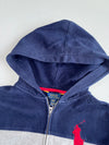 Polo Ralph Lauren | Navy Grey Big Pony Colorblock Zip Hoodie (S)