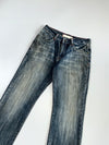 Diesel Industry Lion Crest Embroidered Straight Jeans (W-30) (L-43)