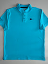 Under Armour Heatgear Loose Fit Polo – Sky Blue, Golf Course Embroidery (2XL)