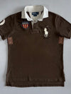 Polo Ralph Lauren Custom Fit Military Patch Rugby Polo – Dark Brown (L)