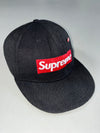 Supreme Black Box Logo Baseball Cap – Canada Flag Detail (Adjustable)