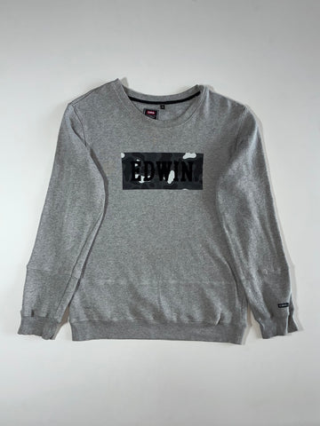 Edwin | Camo Box Logo Sweatshirt Grey  (L)