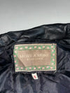 Vintage 90s More & More Black Leather Bomber Jacket – Zip Chest Pockets (2XL)