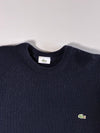 Lacoste | Navy Ribbed Wool Knit Sweater | (XL)