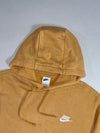 Nike Club Fleece Embroidered Swoosh Hoodie – Mustard Yellow (L)