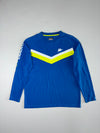 Kappa Blue & Neon Long Sleeve Jersey – Chevron Panel (L)