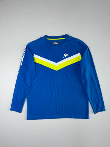 Kappa Blue & Neon Long Sleeve Jersey – Chevron Panel (L)