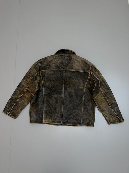 ZSuper Premium Vintage Original Jones New york Leather Jacket (RARE) (XL/2XL)