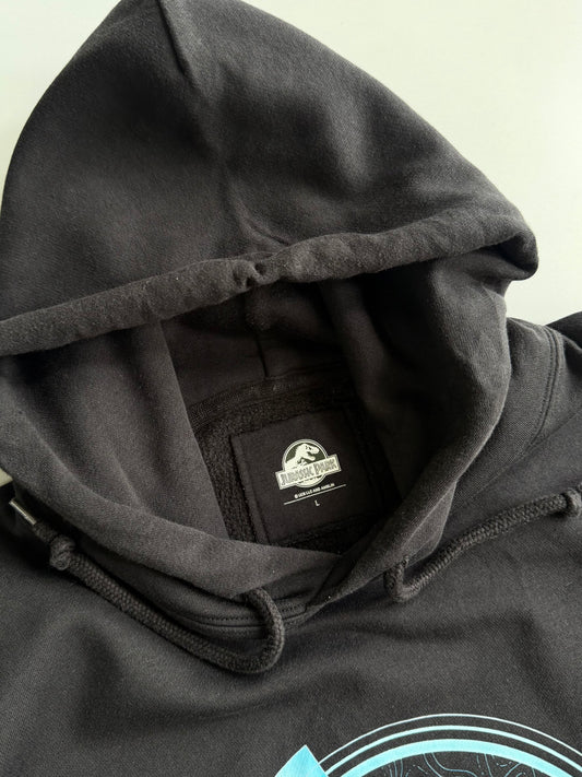 Jurassic Park | Black Dinosaur Tracker Hoodie | (L/XL)