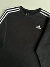 Adidas 3-Stripes Black Fleece Crewneck Sweatshirt  Size XL