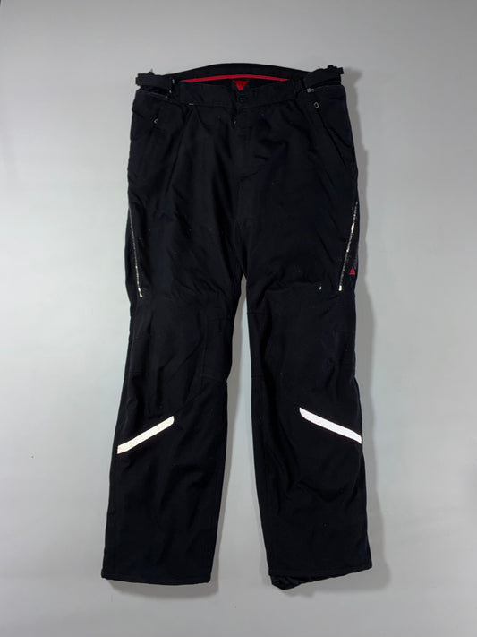 Dainese Black Motorcycle Riding Pants – Reflective Panels Knee Paded (W:40) (L:43)
