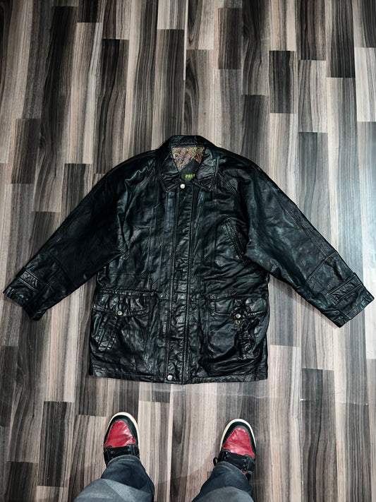 zPremium Original Leather Jacket (L) LONG