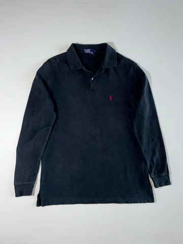Vintage Polo 100% Cotton Long Sleeve Pique Polo Shirt – (L)