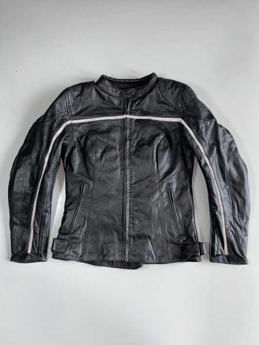 Vintage Torque’s Original Pure Leather Racing Jacket with Reflective Strip (Paded)(M)