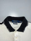Polo Ralph Lauren | Contrast Trim Pique Polo | White & Navy (XL)